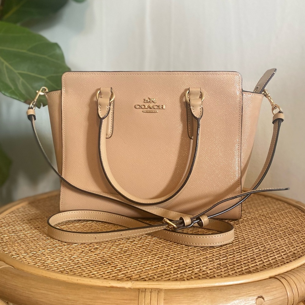 Coach beige/nude crossbody convertible handbag